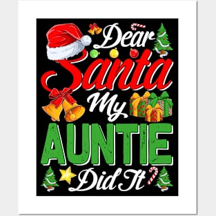 Dear Santa My Auntie Did It Funny Posters and Art